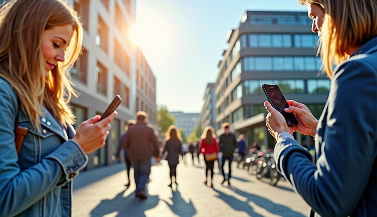 Moderne byliv med 5G dækning.